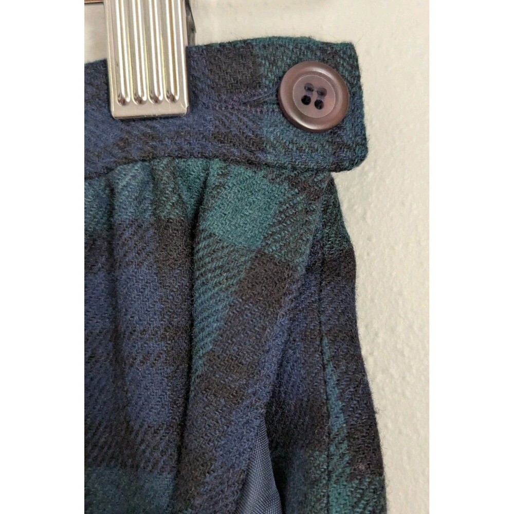 Vtg Pendleton Wool Skirt Blackwatch Tartan Plaid USA Tagged 8 Navy Green Classic - Picture 6 of 9